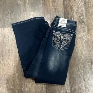 NWT Telepatia Wide Leg Jeans with Embroidered Pocket